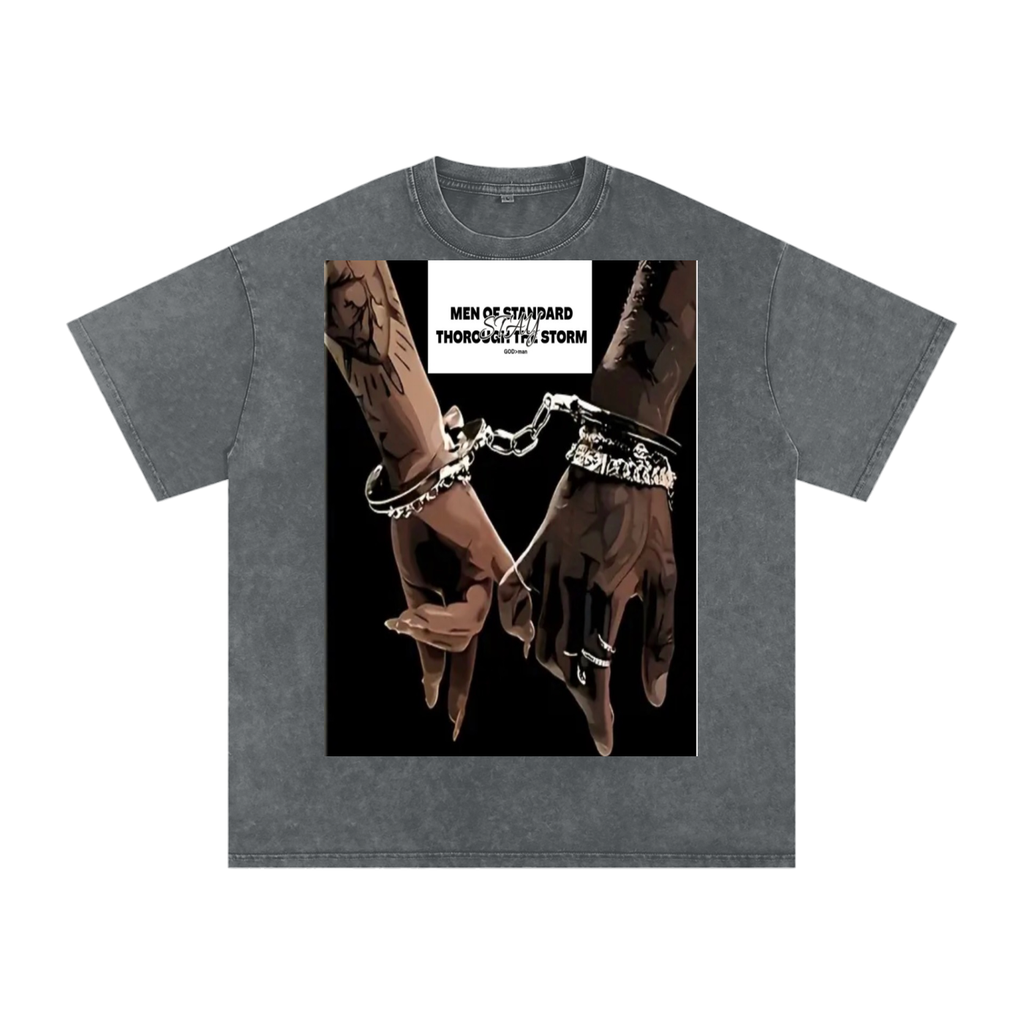 Snow Washed Oversized Cotton T-Shirt
