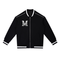 Contrast Piping Zip Bomber Jacket