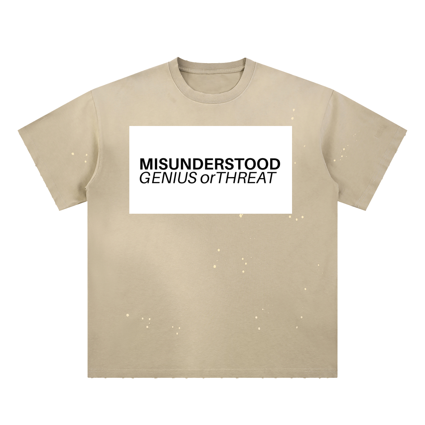 Hand-Frayed Sunfade Paint Splatter T-Shirt