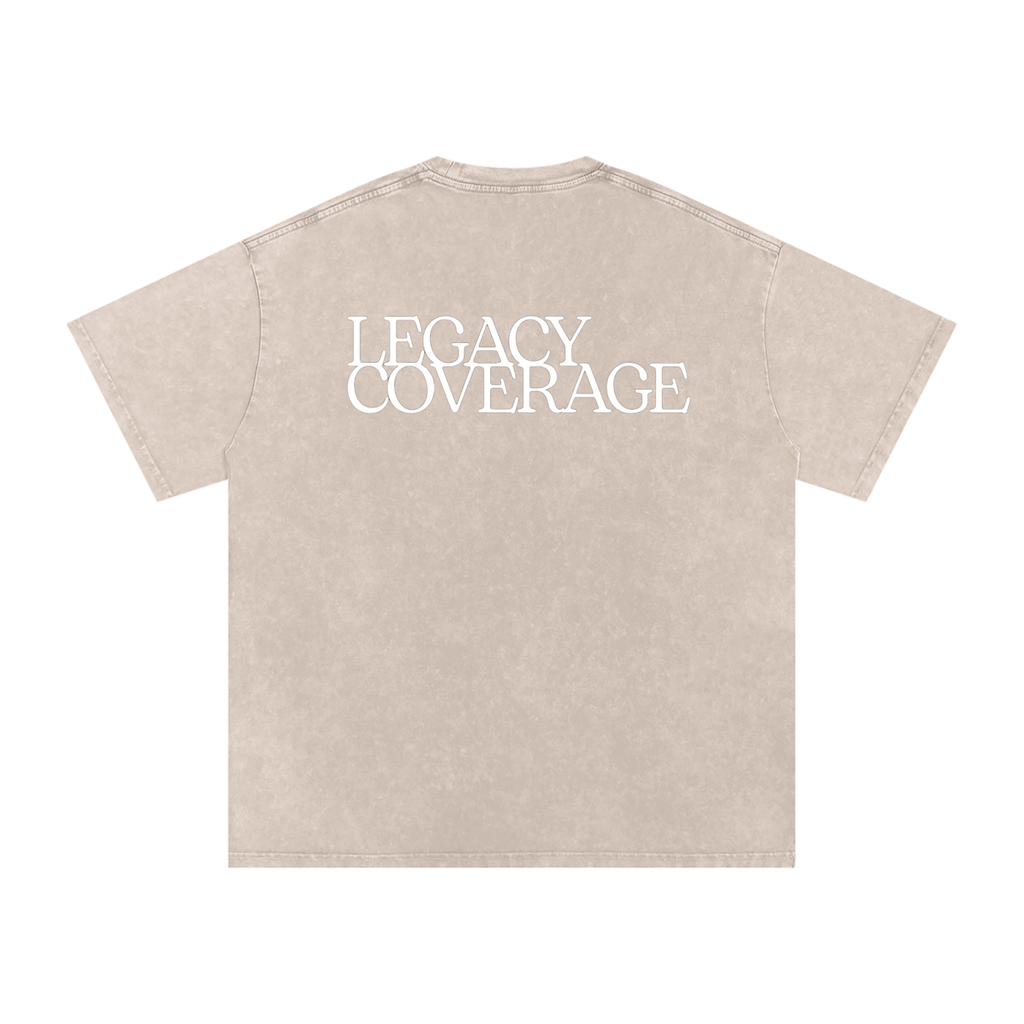 Snow Washed Oversized Cotton T-Shirt