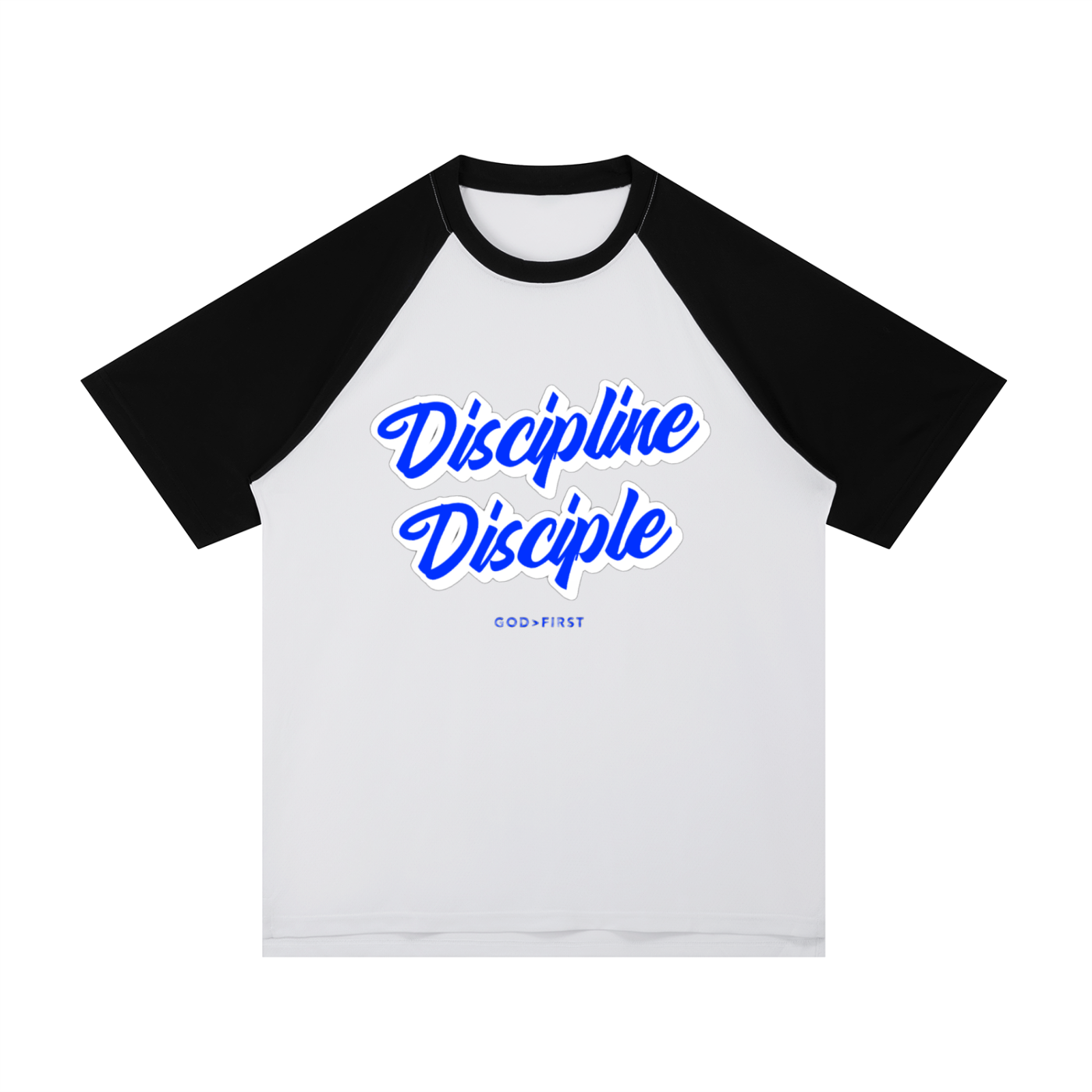 Contrast Raglan Sleeve Mesh T-Shirt