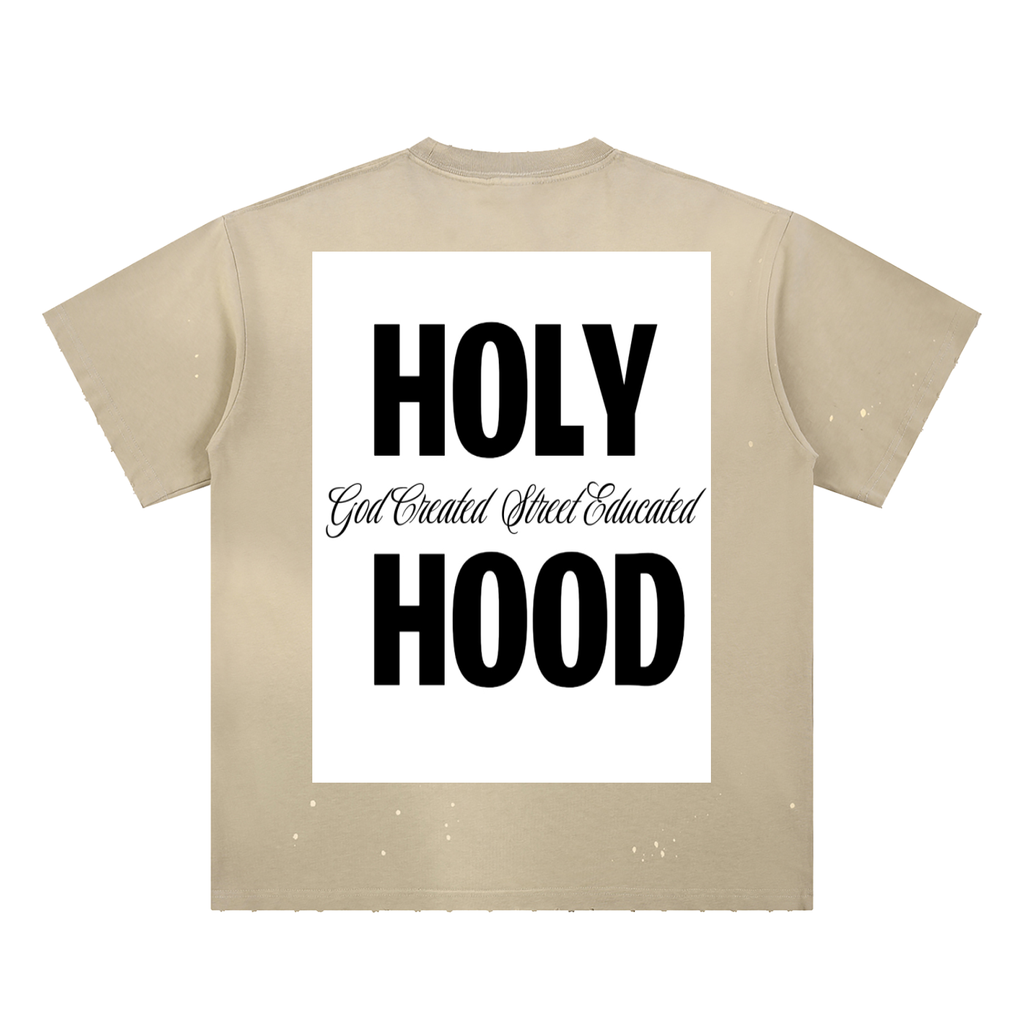 Hand-Frayed Sunfade Paint Splatter T-Shirt