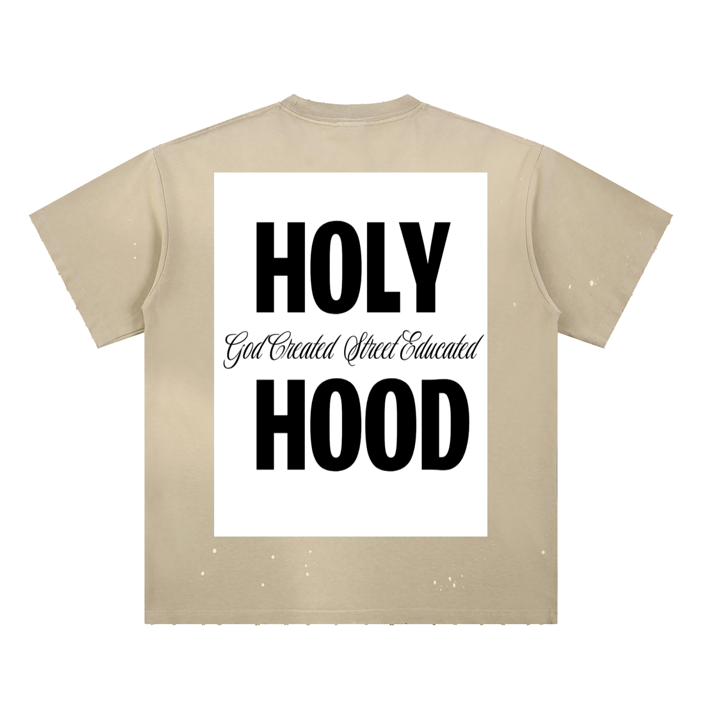 Hand-Frayed Sunfade Paint Splatter T-Shirt