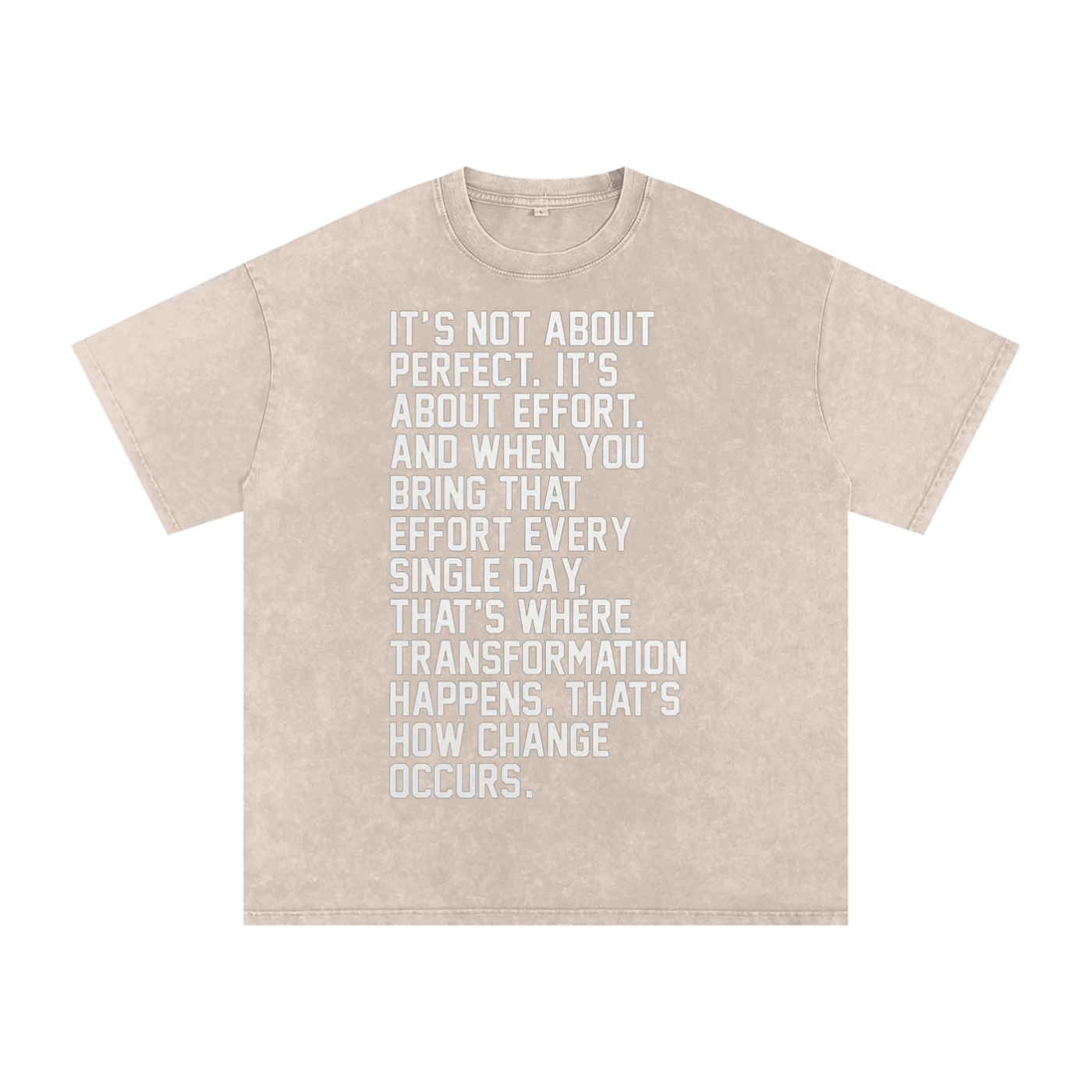 Snow Washed Oversized Cotton T-Shirt