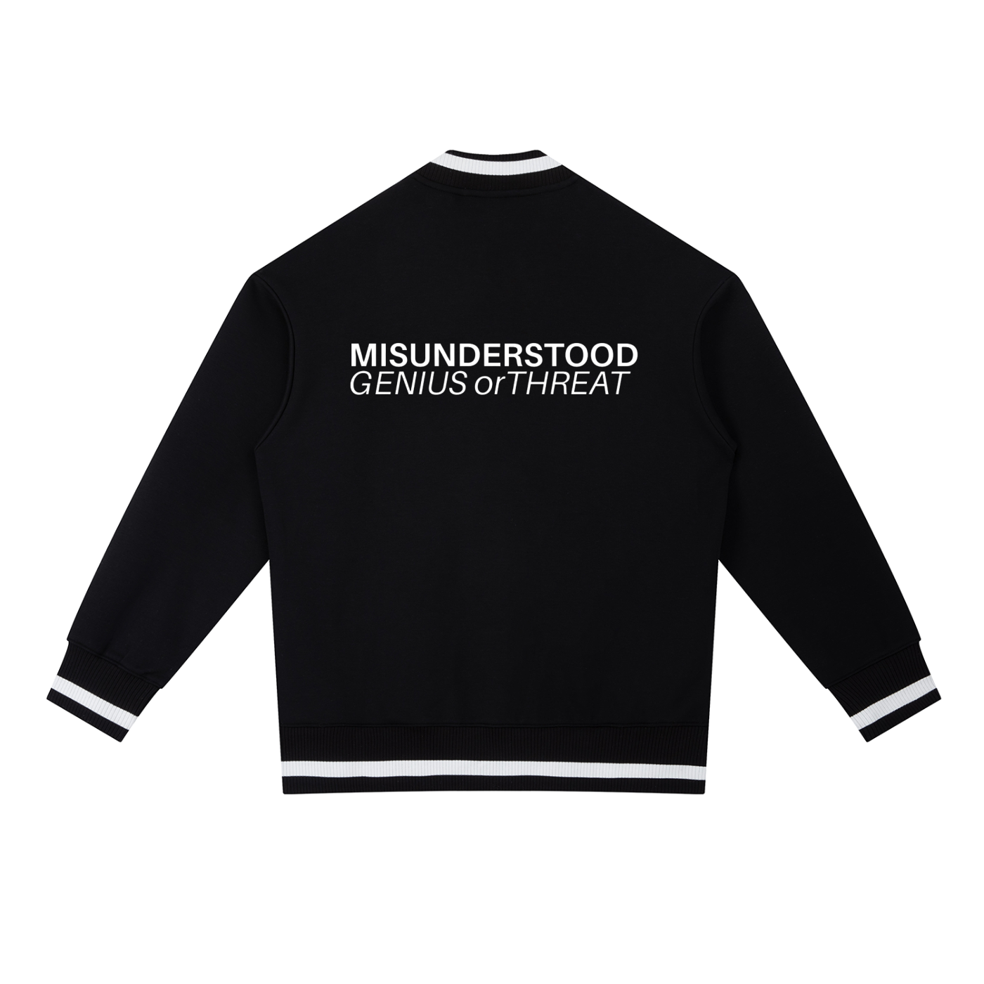 Contrast Piping Zip Bomber Jacket