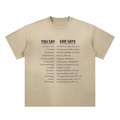 Hand-Frayed Sunfade Paint Splatter T-Shirt