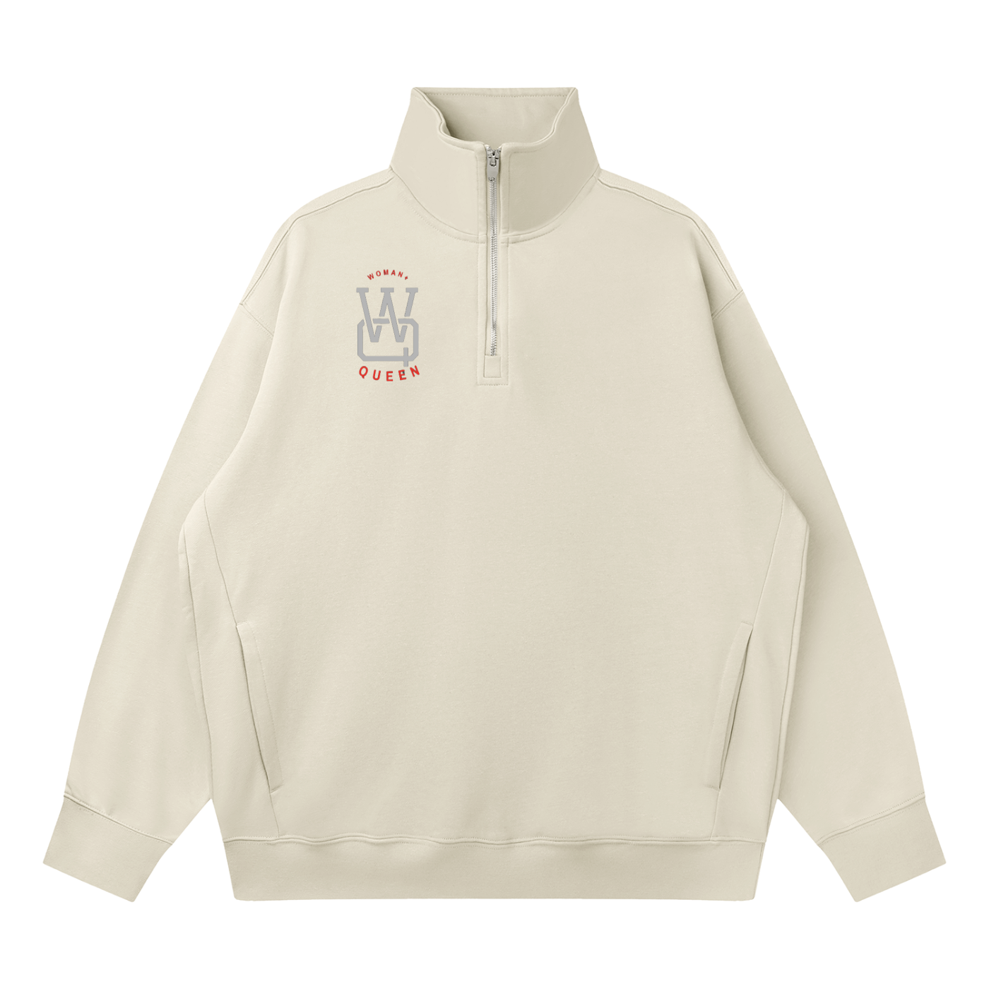 Quarter-Zip Drop Shoulder Sweatshirt