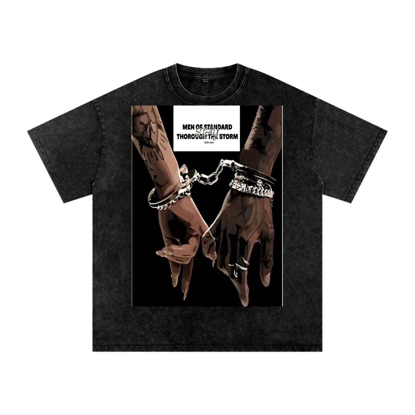 Snow Washed Oversized Cotton T-Shirt