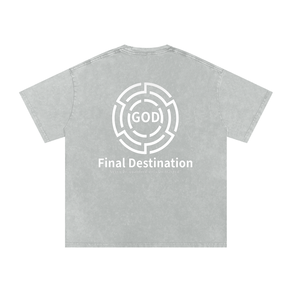 Snow Washed Oversized Cotton T-Shirt