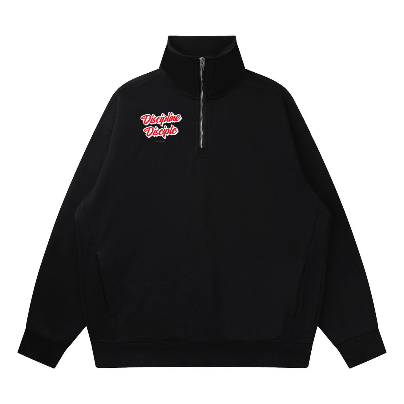 Quarter-Zip Drop Shoulder Sweatshirt