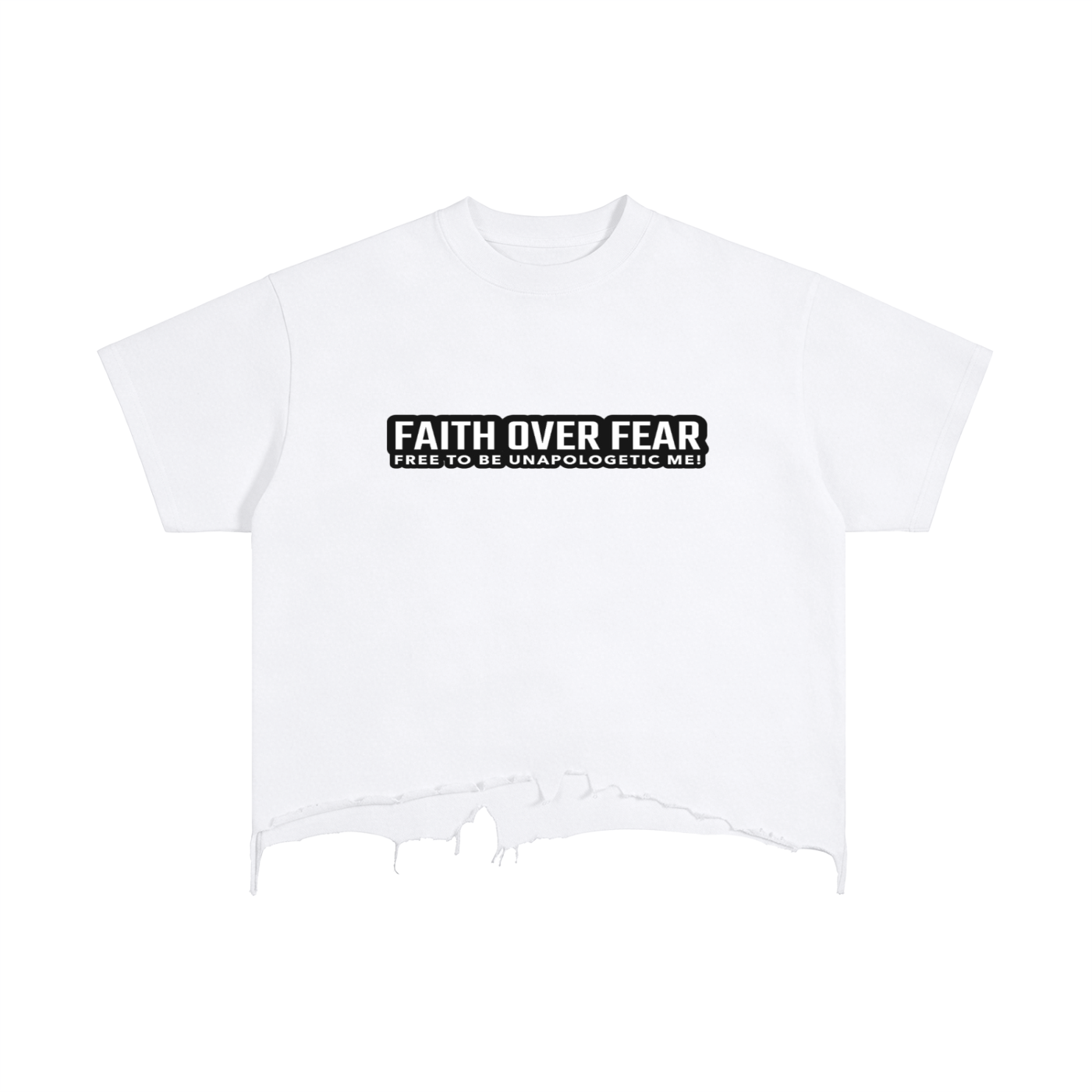 Vintage Wash Boxy Distressed Hem T-Shirt
