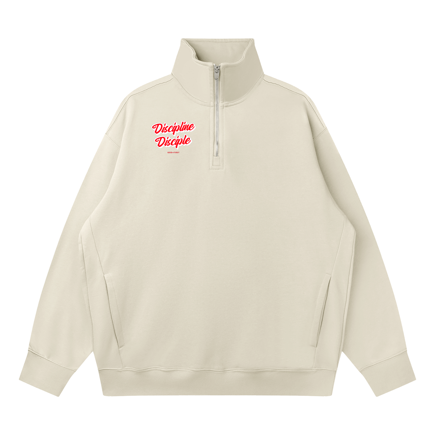 Quarter-Zip Drop Shoulder Sweatshirt