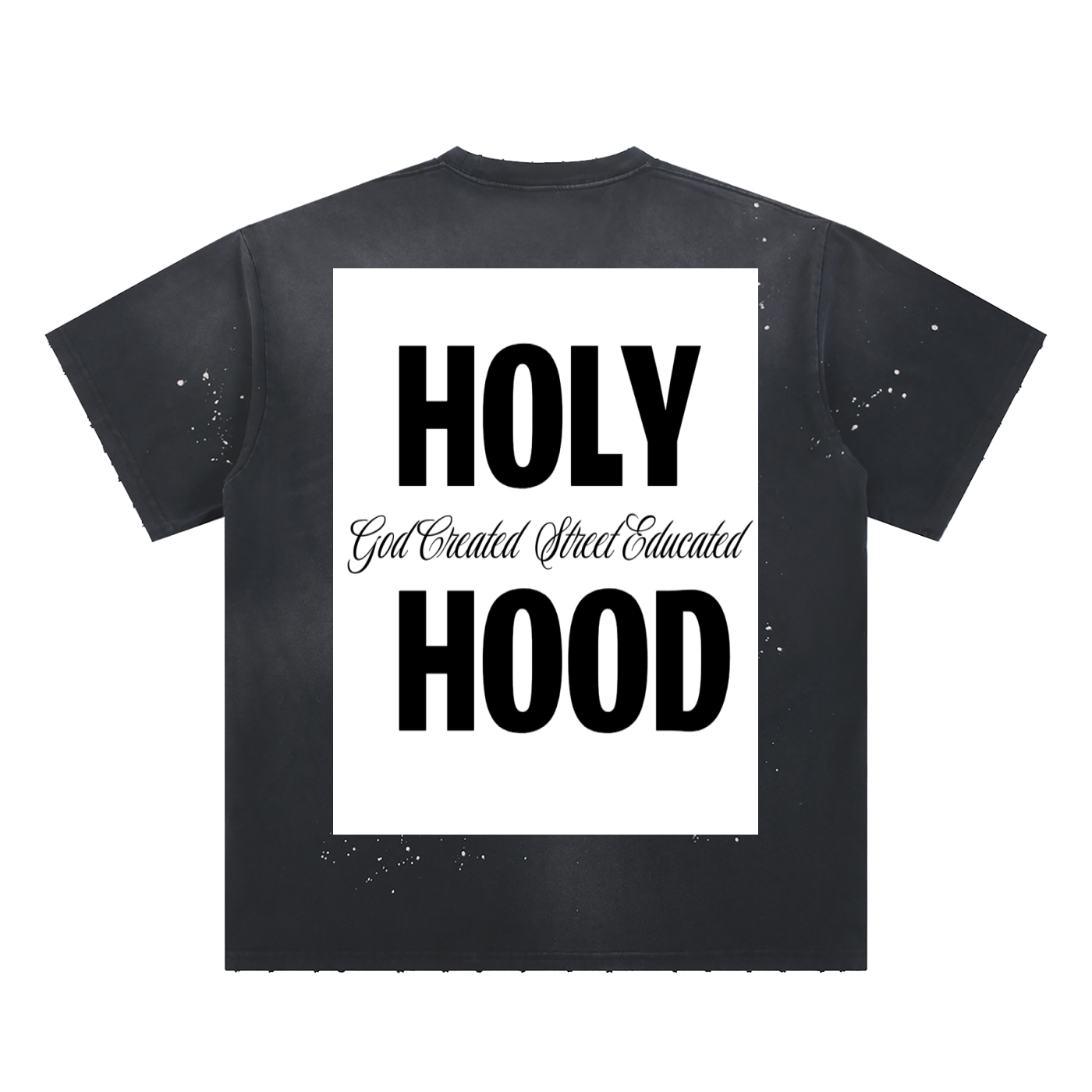 Hand-Frayed Sunfade Paint Splatter T-Shirt