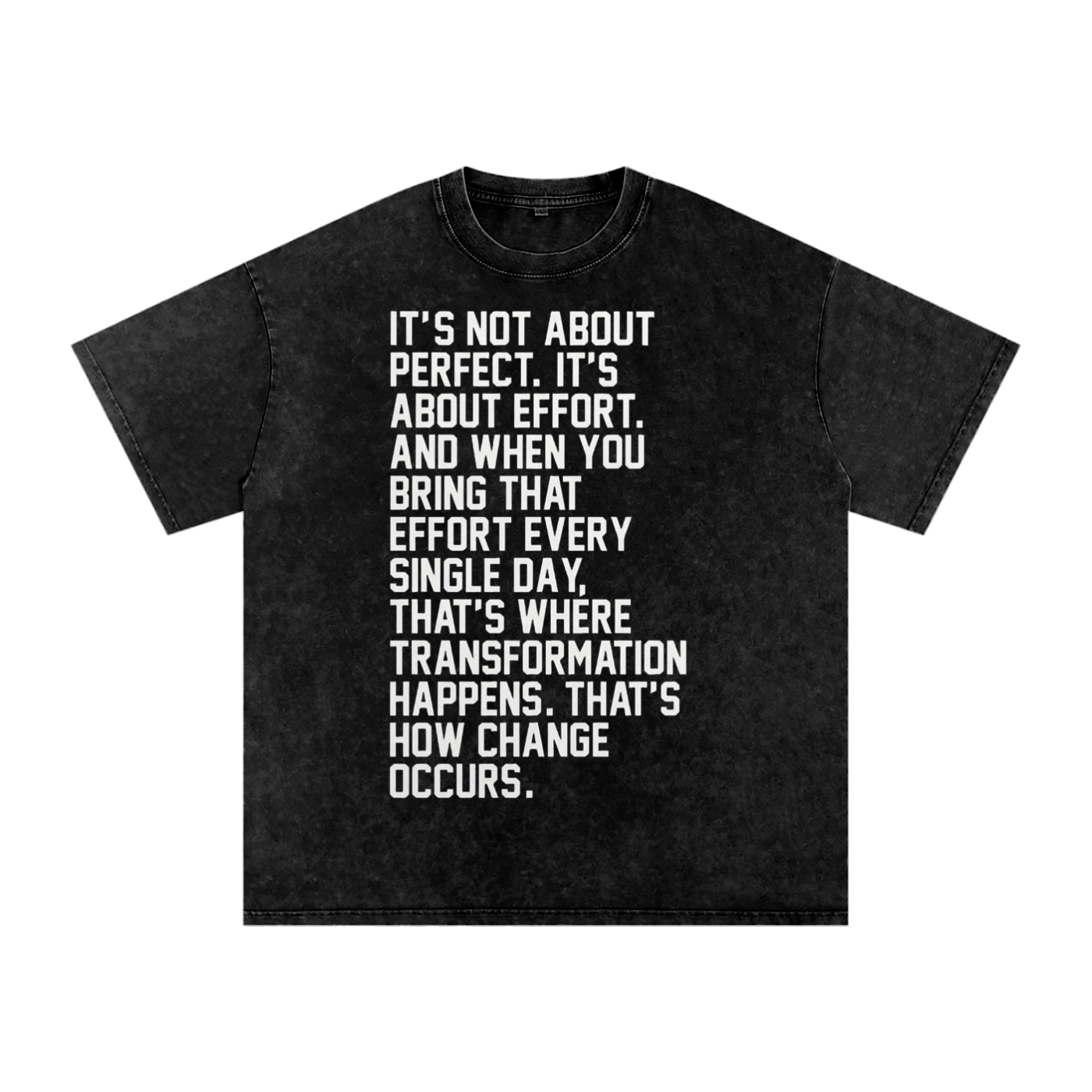 Snow Washed Oversized Cotton T-Shirt