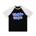 Contrast Raglan Sleeve Mesh T-Shirt