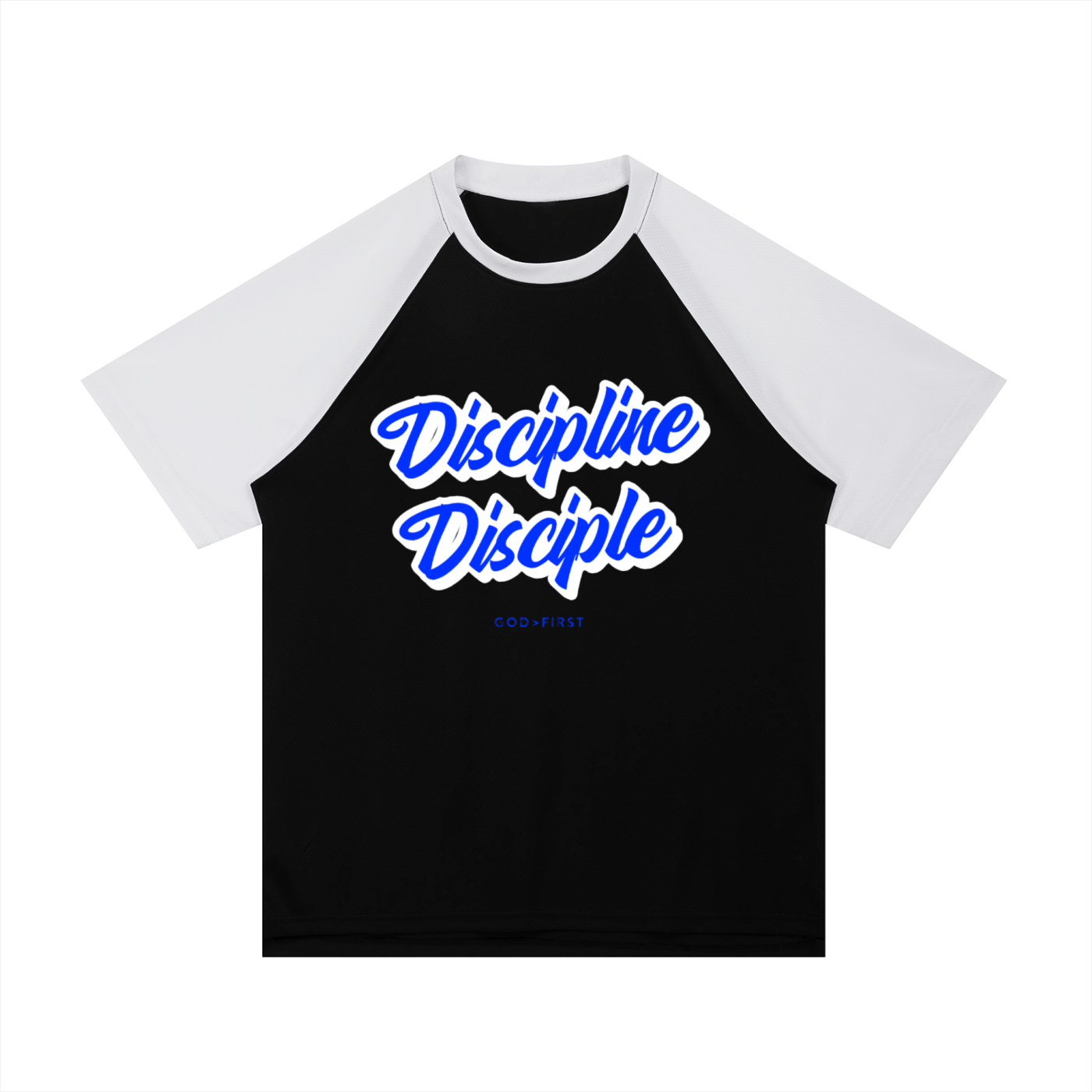 Contrast Raglan Sleeve Mesh T-Shirt