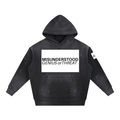 Vintage Washed Frayed Fleece Hoodie