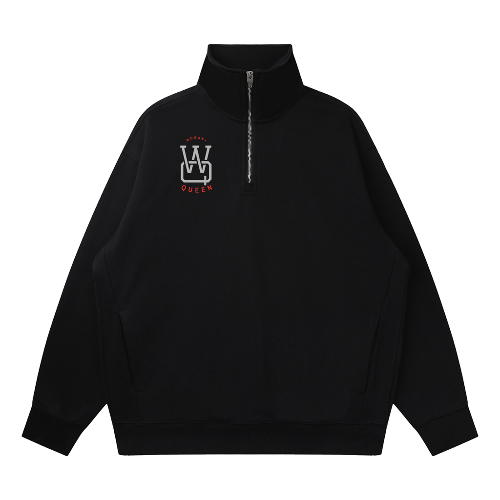 Quarter-Zip Drop Shoulder Sweatshirt