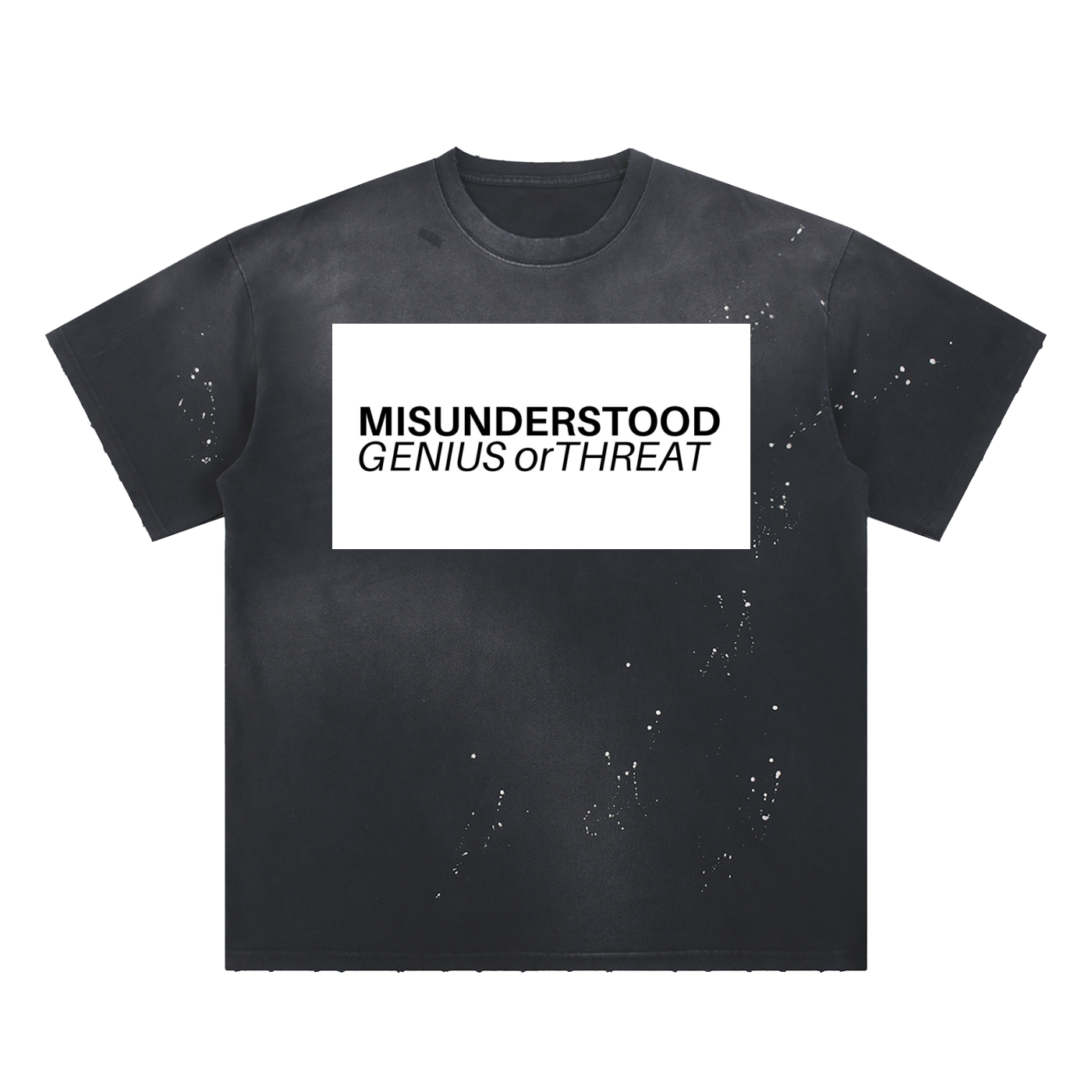 Hand-Frayed Sunfade Paint Splatter T-Shirt