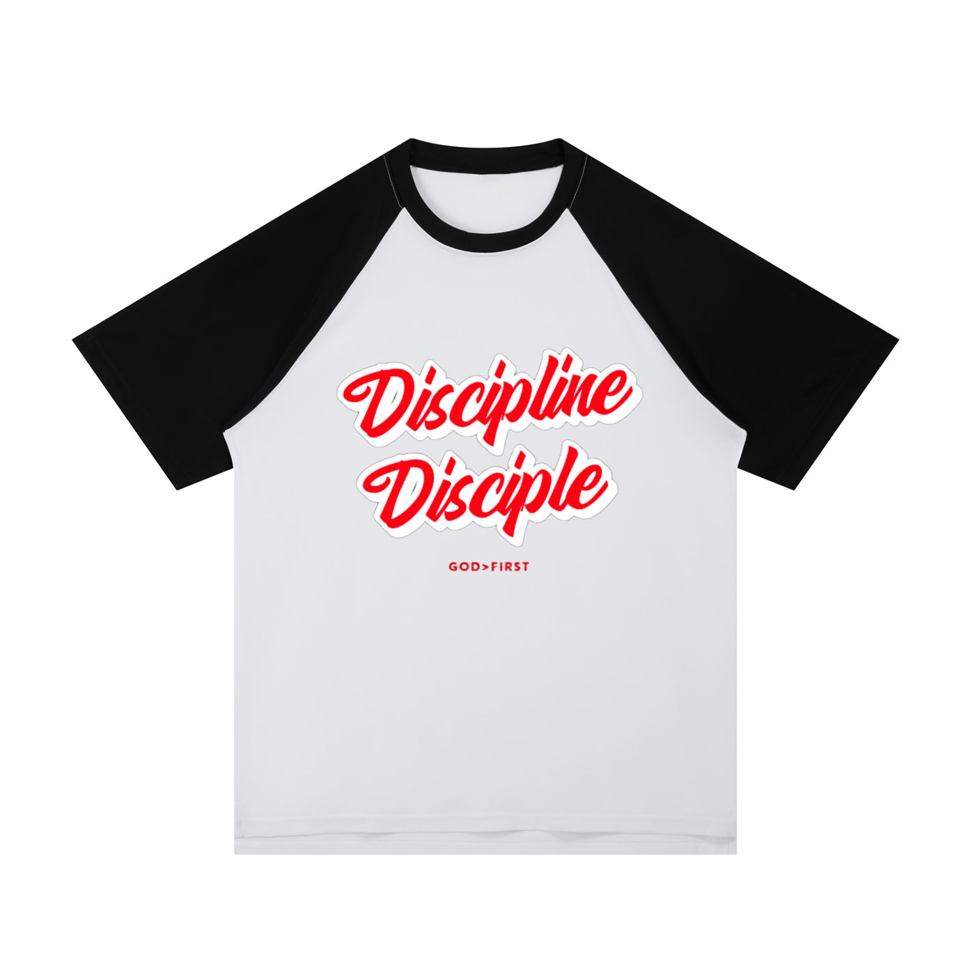 Contrast Raglan Sleeve Mesh T-Shirt