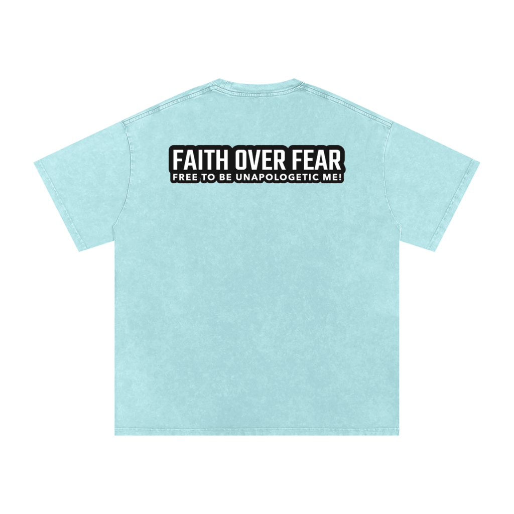 Snow Washed Oversized Cotton T-Shirt