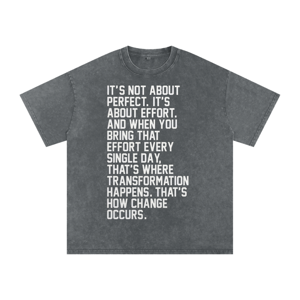 Snow Washed Oversized Cotton T-Shirt