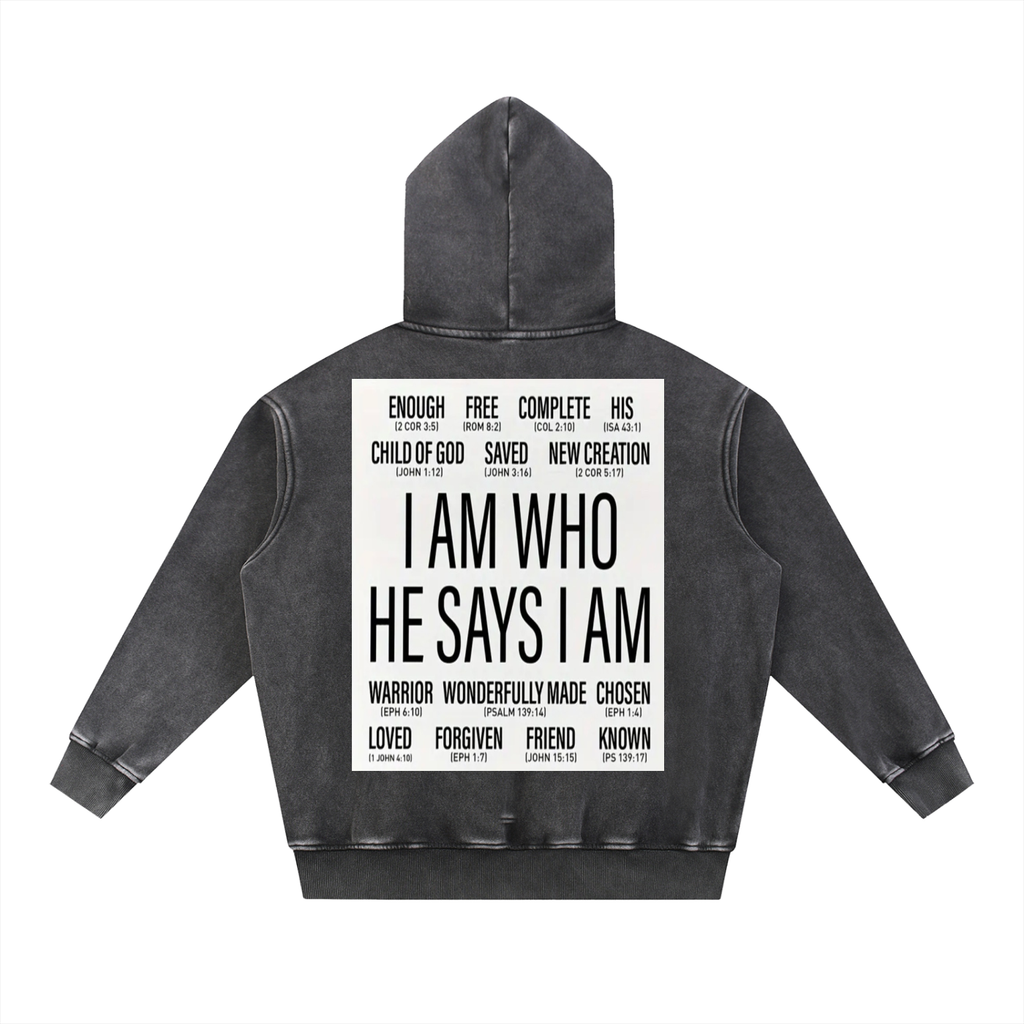Snow Wash Fleece Oversize Hoodie