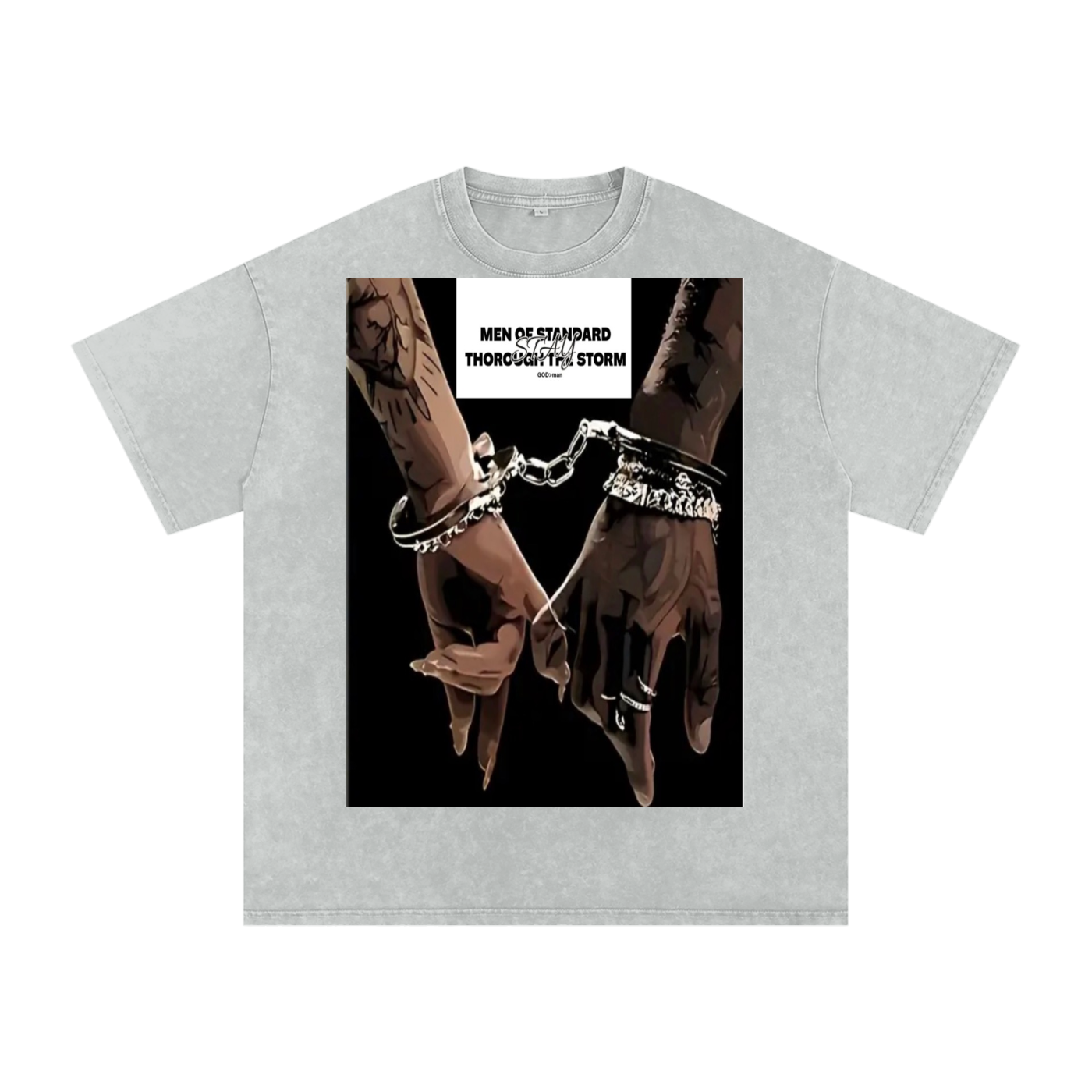 Snow Washed Oversized Cotton T-Shirt