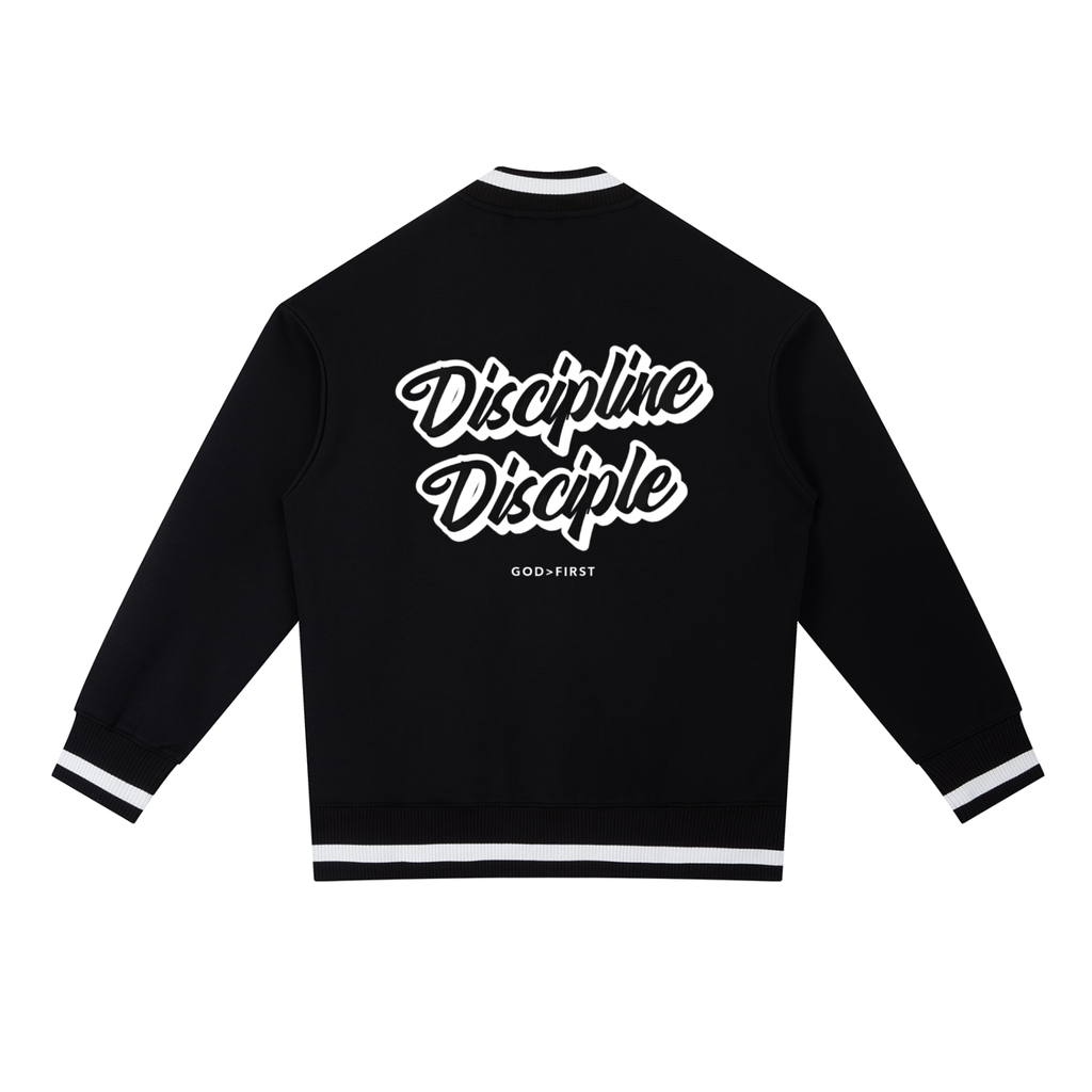 Contrast Piping Zip Bomber Jacket