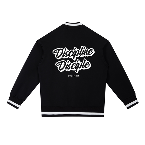 Contrast Piping Zip Bomber Jacket