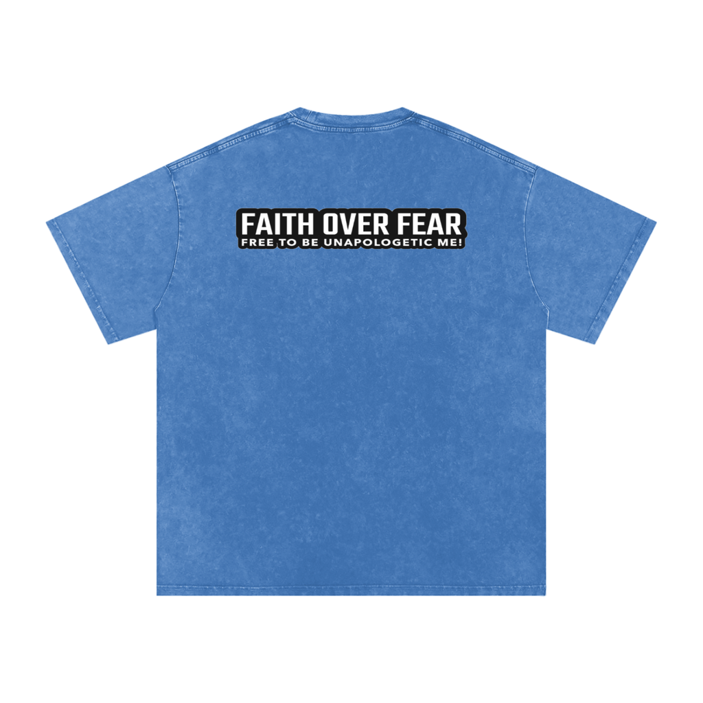 Snow Washed Oversized Cotton T-Shirt