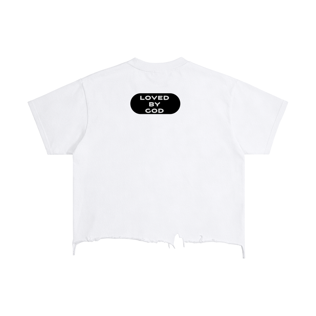 Vintage Wash Boxy Distressed Hem T-Shirt