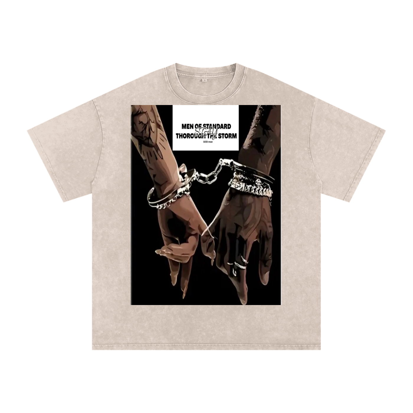 Snow Washed Oversized Cotton T-Shirt