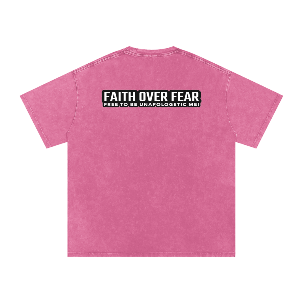 Snow Washed Oversized Cotton T-Shirt